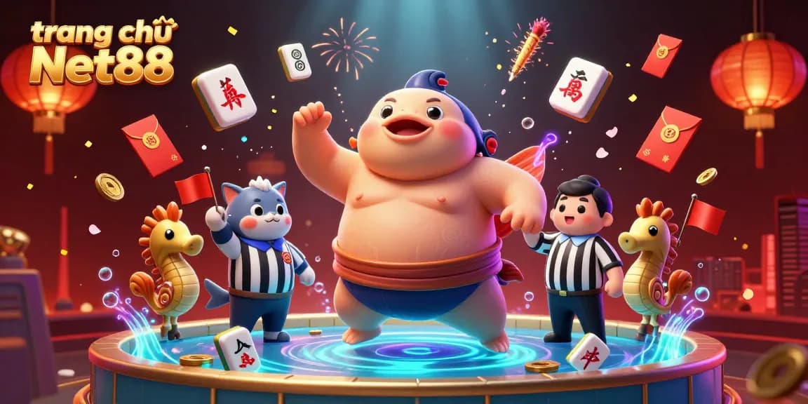 Engage in excitement at trang chủ Net88 with dynamic games featuring a lively blowfish mascot and a catfish referee.