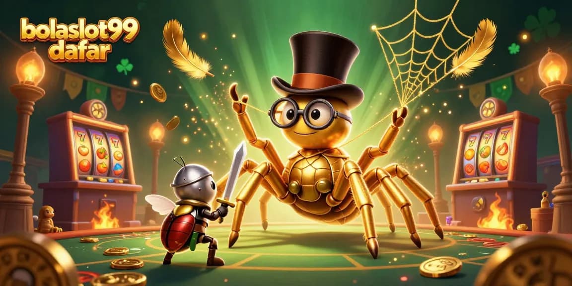 Engage with bolaslot99 daftar in a vibrant casino scene with dynamic characters and golden visuals.
