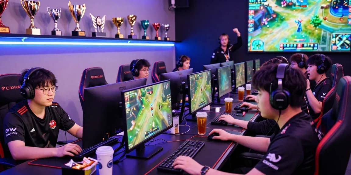 Exciting gaming tournament scene featuring competitive players focused on situs togel strategies and gameplay.