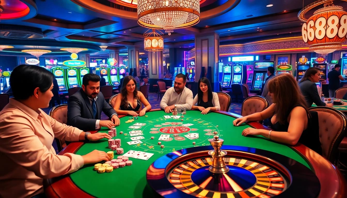 Experience the excitement at Go 88 with vibrant poker tables and thrilling casino games.