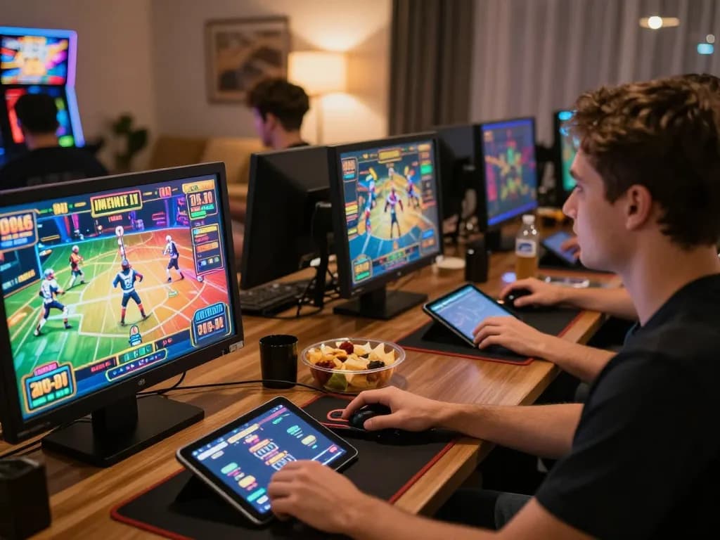 Players enjoying situs slot gacor online with vibrant slot machines displayed on their screens and engaging gameplay.
