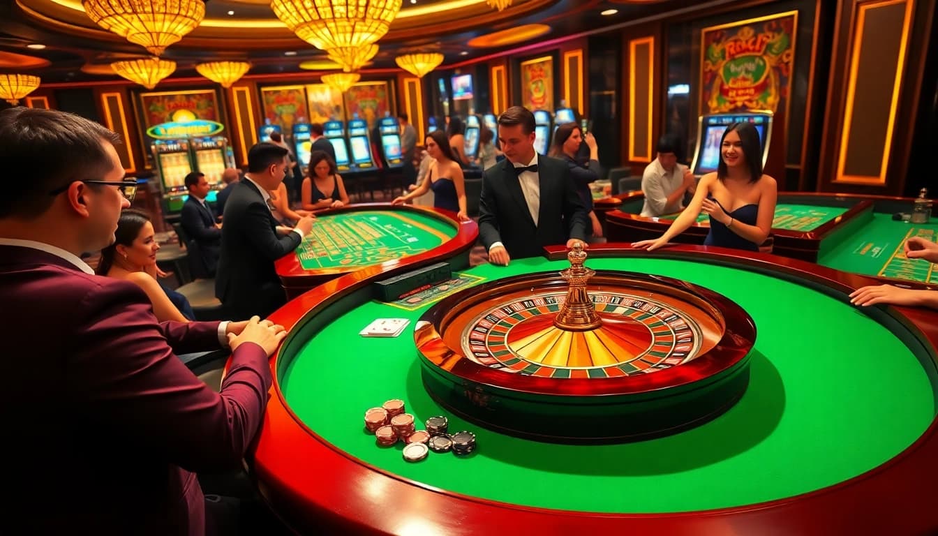 Exciting roulette action and vibrant gambling at https://789f.site/ casino scene.