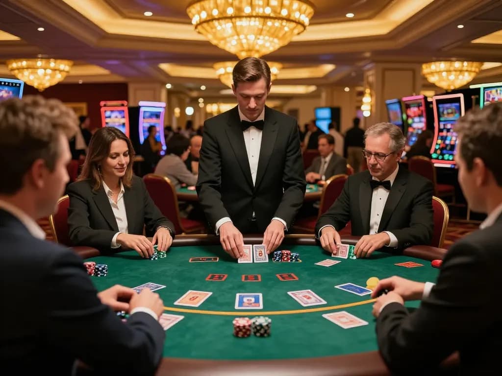 Engaging scene at a blackjack table where players strategize and enjoy the game at LGO GOAL.