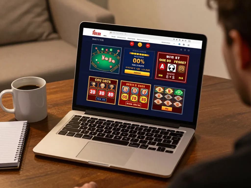 Player experiencing dynamic online gaming at TR88, engaging with casino games seamlessly.