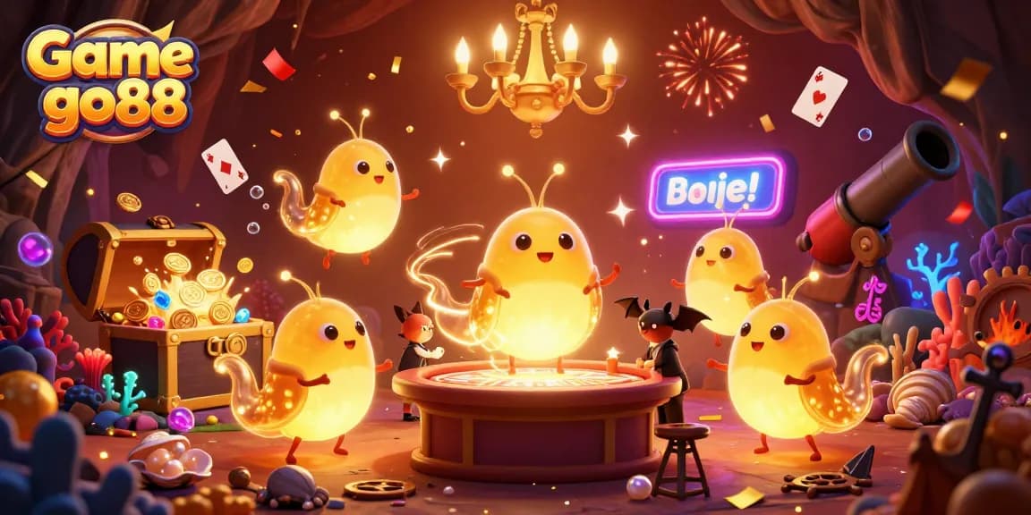 Experience the thrill with Game go88 as glowworms light up an enchanting cave casino!