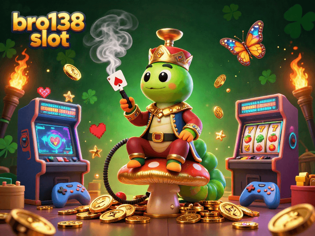 Experience the bro138 slot with vibrant casino visuals and captivating characters.