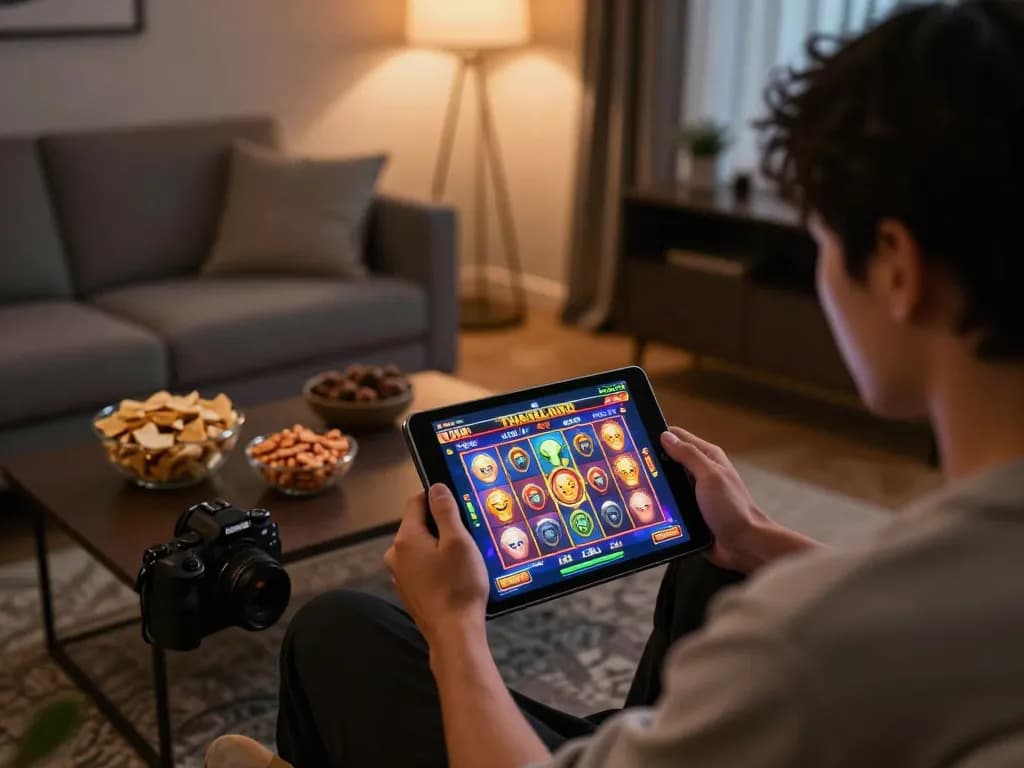 Engaging gameplay in slot thailand from a cozy home gaming setup.