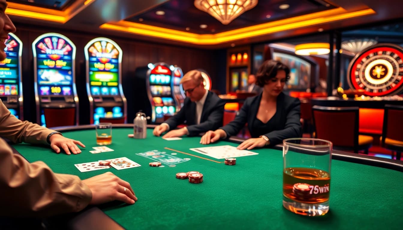Experience the thrill of high-stakes poker at 78 Win's luxurious casino.
