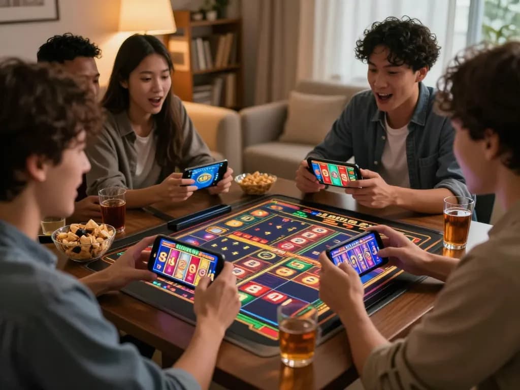 Engaging gameplay experience on SATRIA123 with players celebrating wins during online slot games.