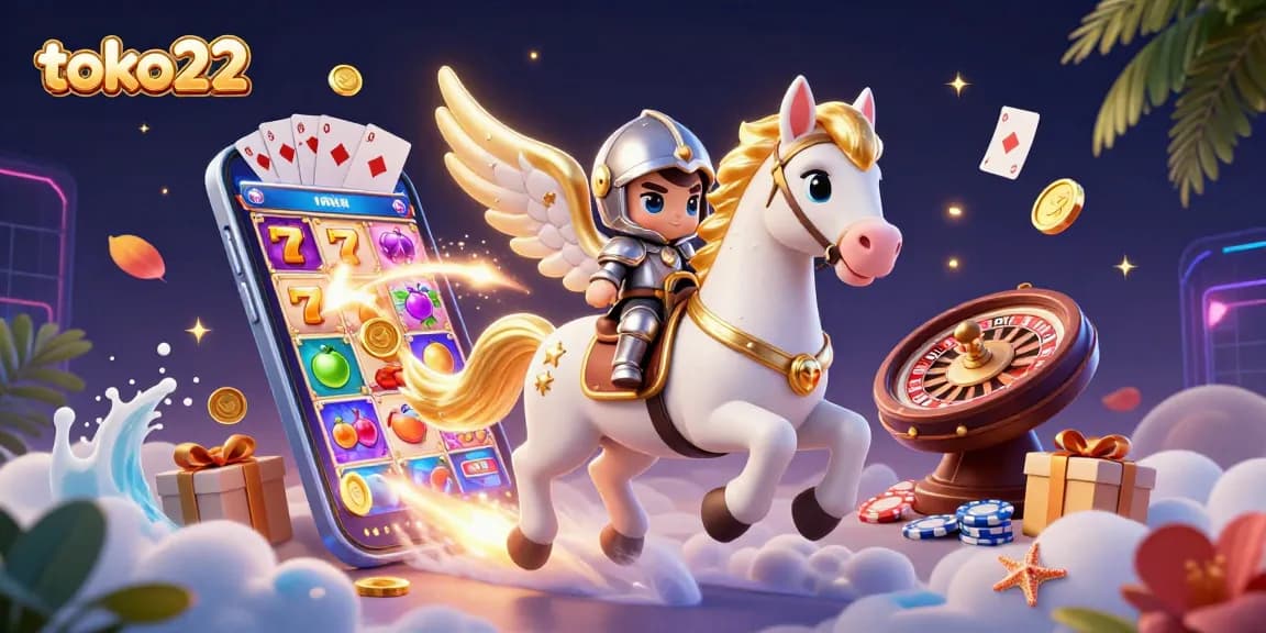 Immerse yourself in the action with toko22’s vibrant 3D slot game scene featuring captivating characters and casino elements.