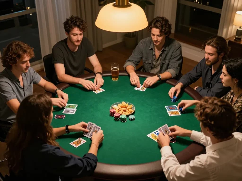 Kaisar 888 online poker game night with friends enjoying strategic gameplay and lively atmosphere.