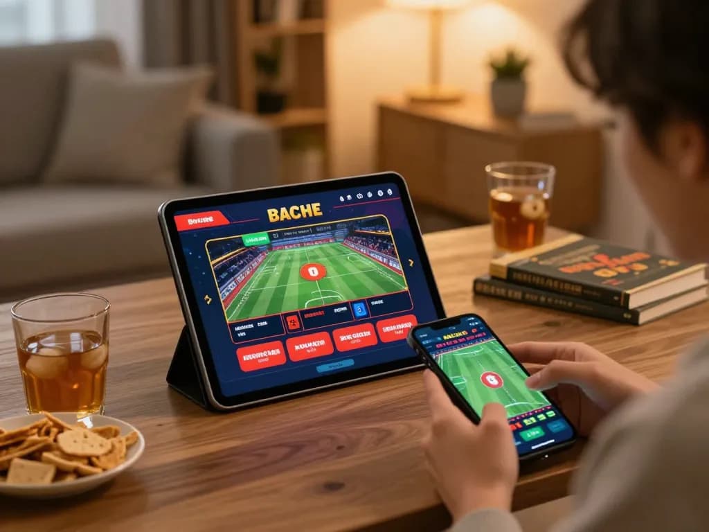 Engaging in sports betting and online gaming on boosterjp using a cozy home setup.