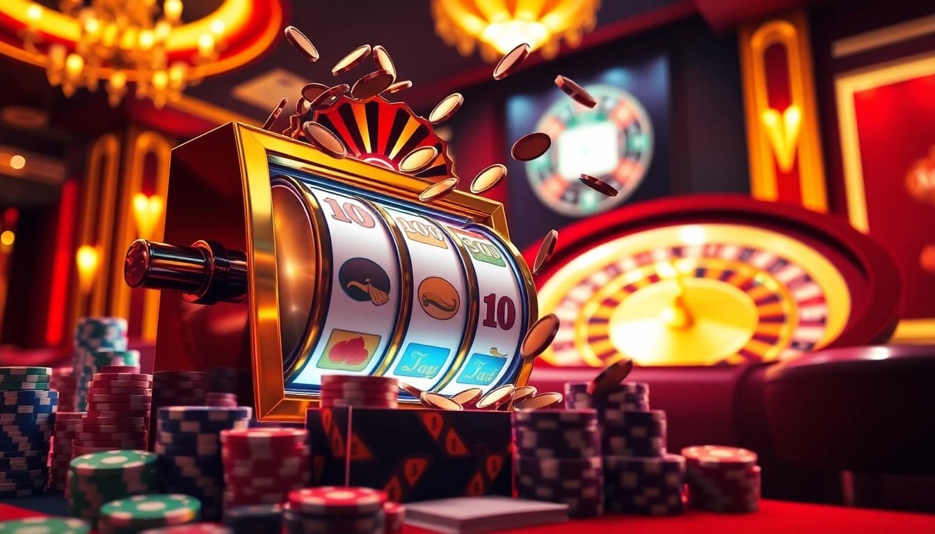 Engaging players with exciting slot online games in a vibrant casino atmosphere filled with colorful chips.