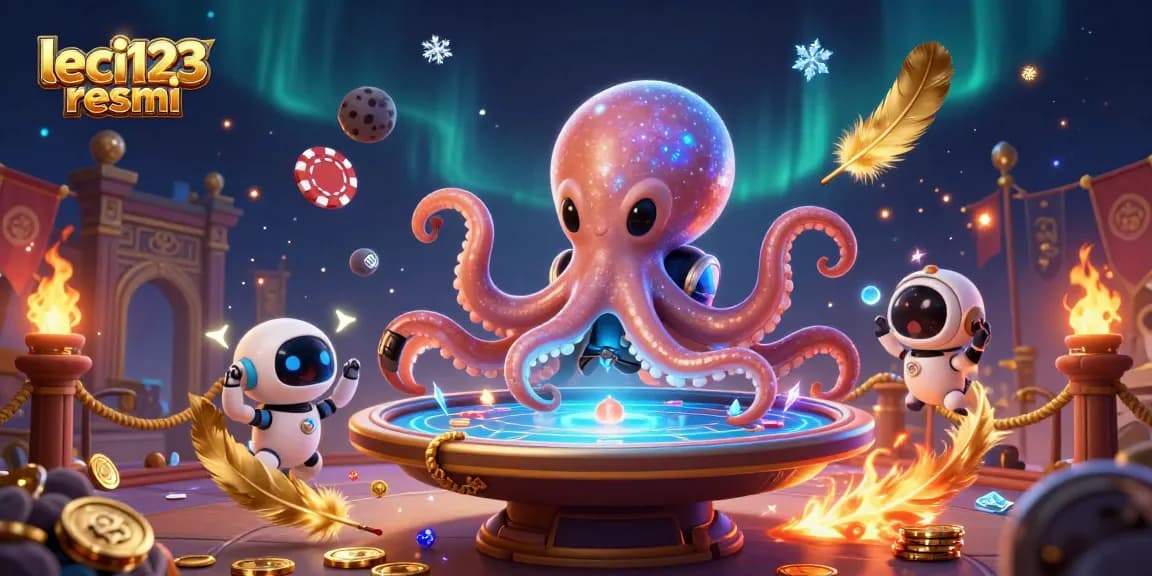 Mengoperasikan meja poker holografik, leci123 resmi heuristik oleh makhluk asing dalam suit mengkilap.