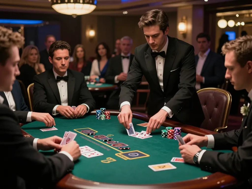 Play blackjack at the Fun88 casino table, where excitement and strategy meet in a luxurious setting.