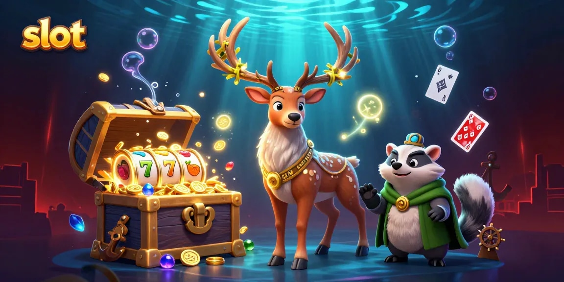 Experience thrilling slot action with vibrant characters and dynamic casino elements in this illustration.