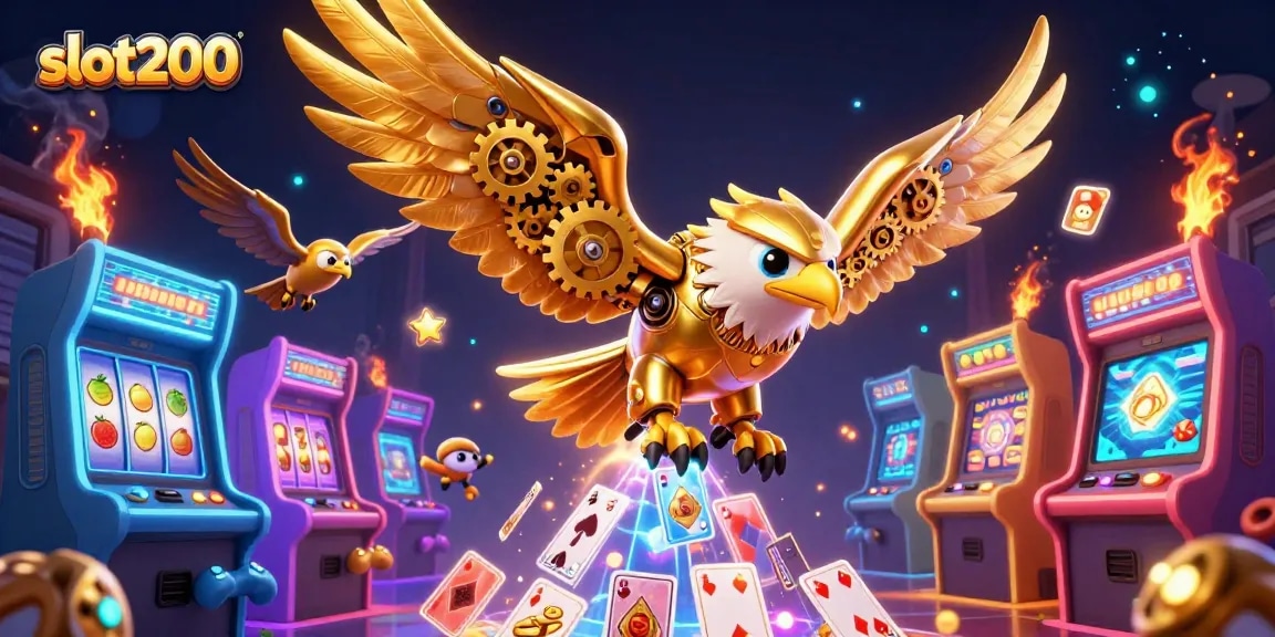 Sensasi bermain slot dengan slot200 menghadirkan simbol keberuntungan dan gaya kasino yang penuh warna.