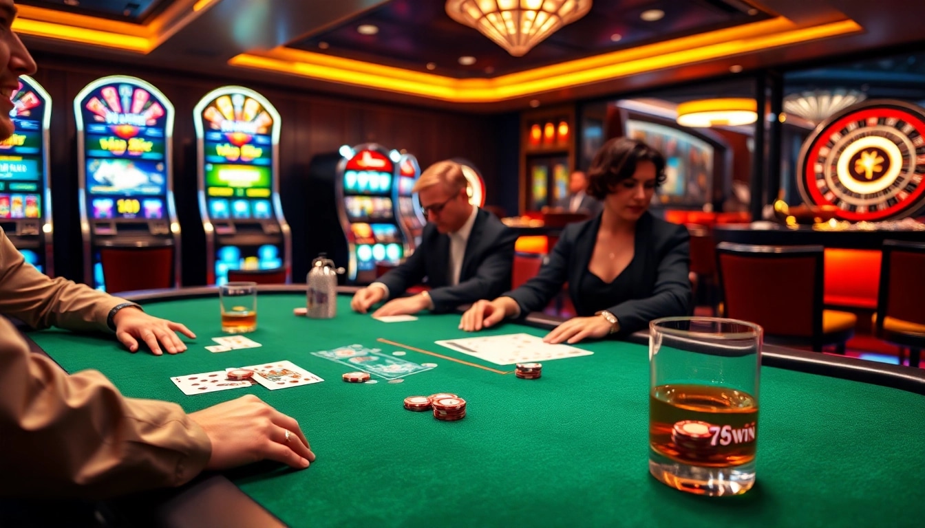 Experience the thrill of high-stakes poker at 78 Win's luxurious casino.