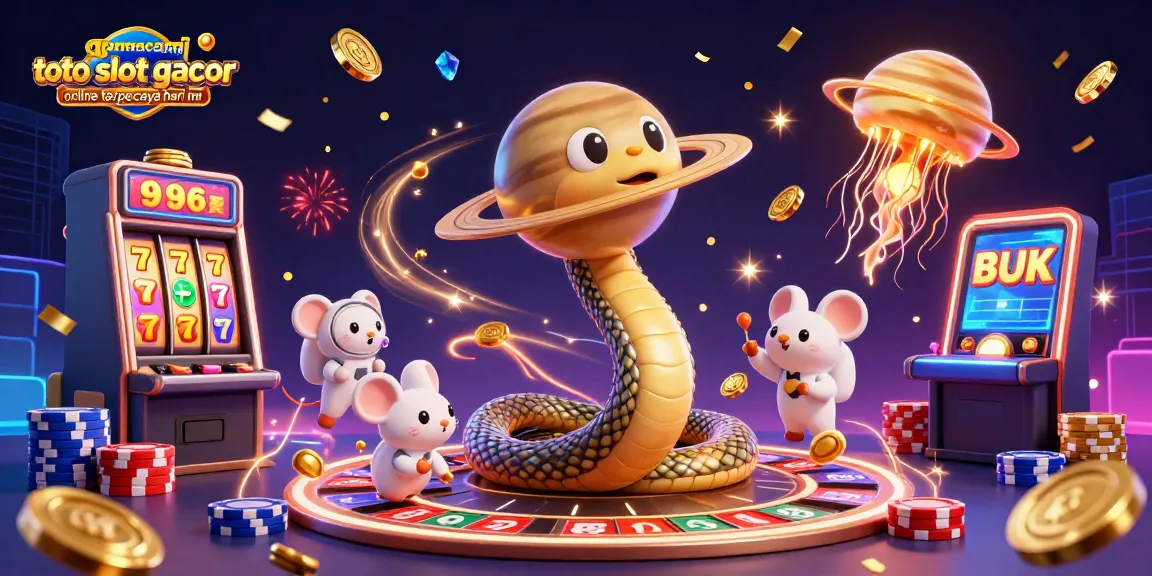 qqmacan situs resmi toto slot gacor online terpercaya hari ini menampilkan ilustrasi kasino dengan karakter kartun.