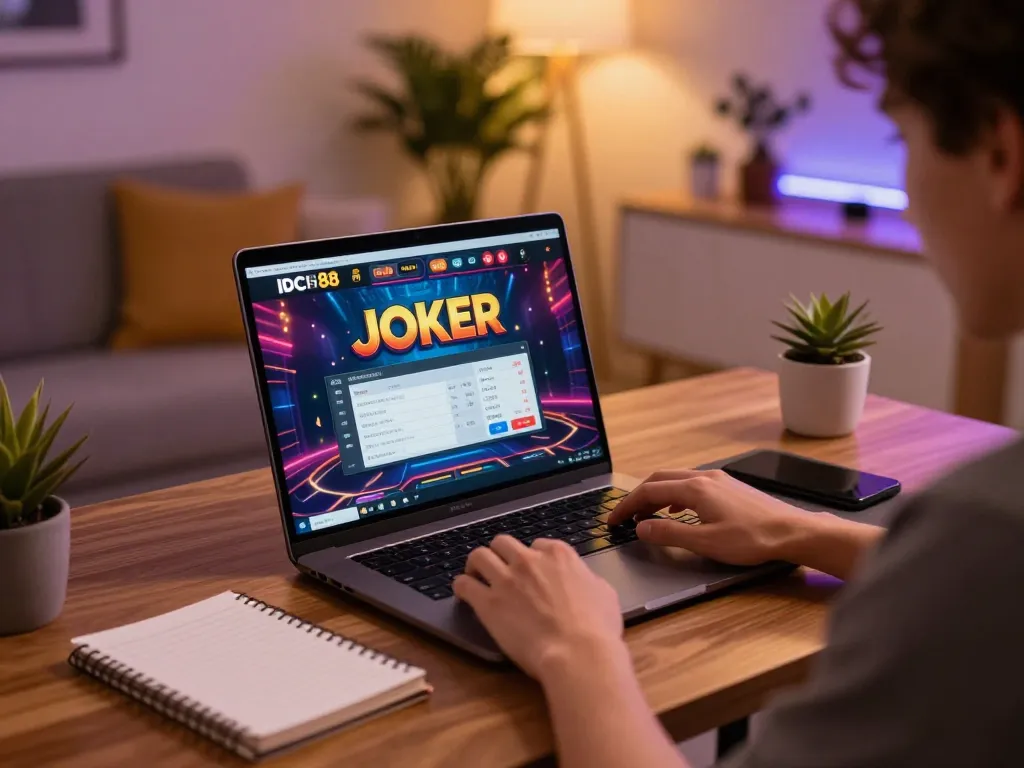Engaging gameplay on IDC88 JOKER platform with user managing bankroll strategies.