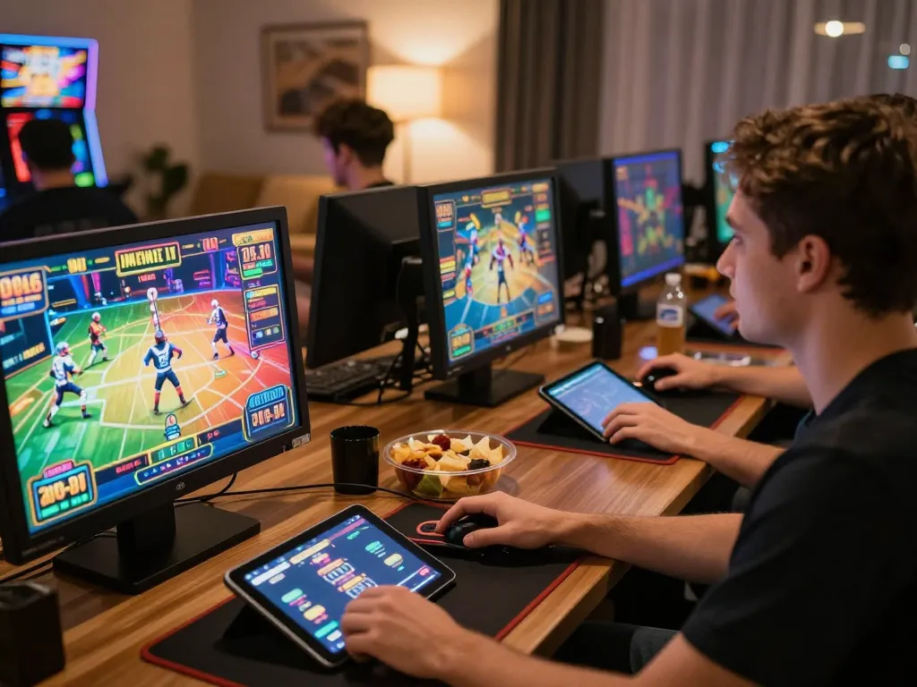 Players enjoying situs slot gacor online with vibrant slot machines displayed on their screens and engaging gameplay.