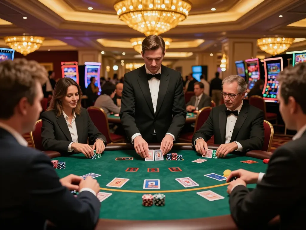 Engaging scene at a blackjack table where players strategize and enjoy the game at LGO GOAL.