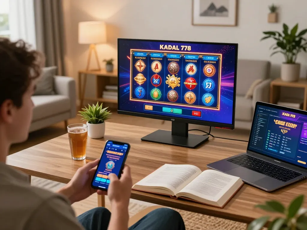 KADAL 778 online slots showing exciting gameplay with a cozy home setting