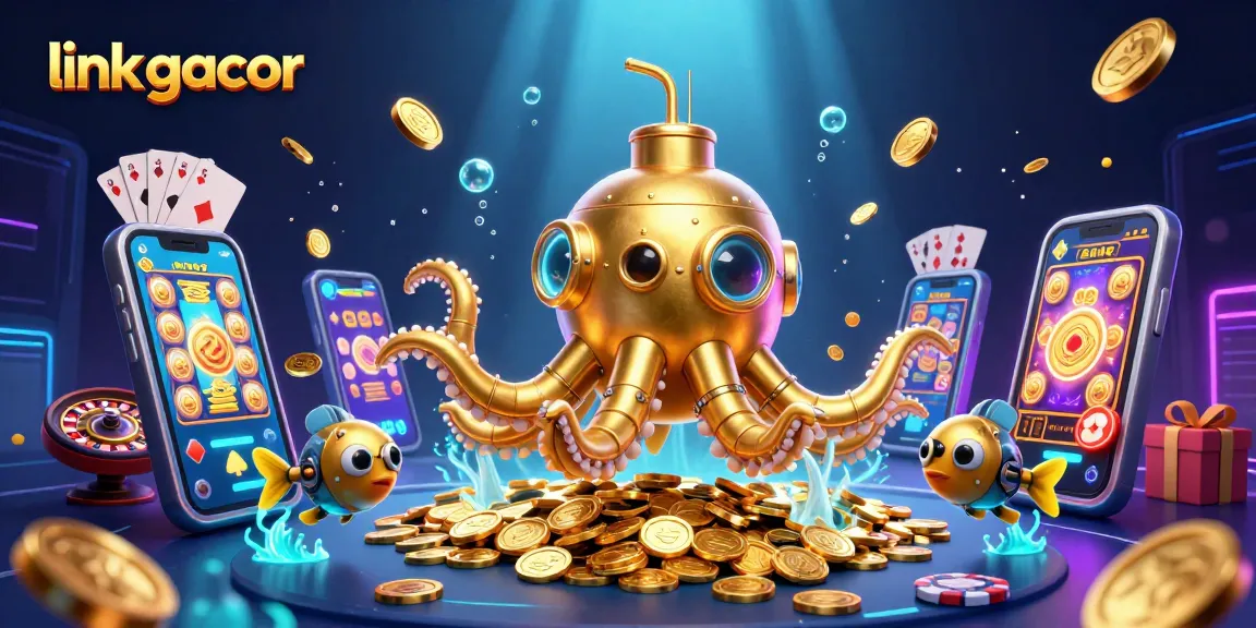 Activate winning potential with link gacor in this vibrant 3D illustration of an aquatic casino.