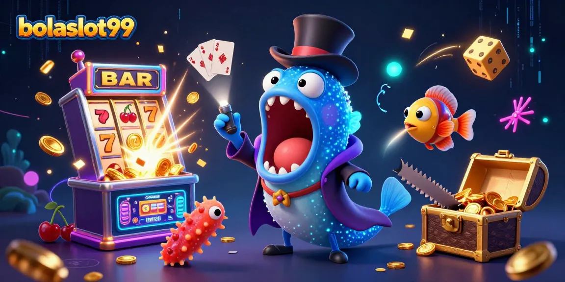 Experience the thrill of bolaslot99 with a vibrant deep-sea casino scene featuring interactive game elements.