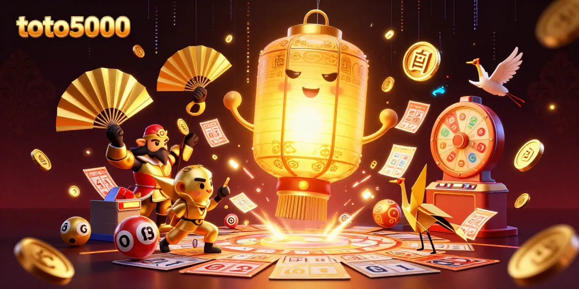 Play and win with toto5000's vibrant online lottery experience featuring dynamic characters and game elements.