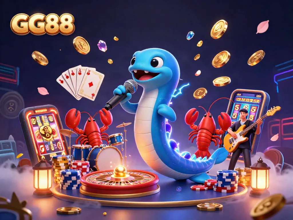 Win big with GG88 in this vibrant underwater casino scene filled with excitement.