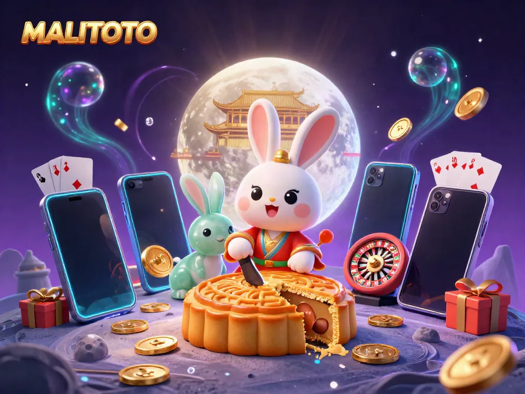 Experience the excitement of MALITOTO with the magical moon rabbit and casino elements exploding around them.