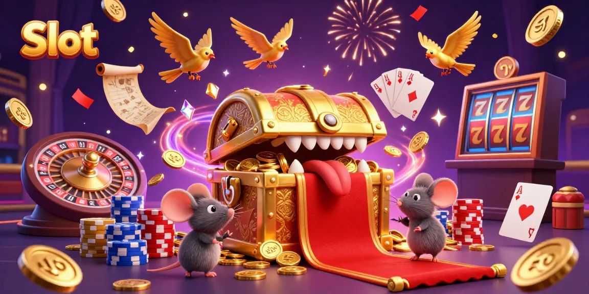 Slot menarik petualang dengan simbol keberuntungan dan harta berkilauan.