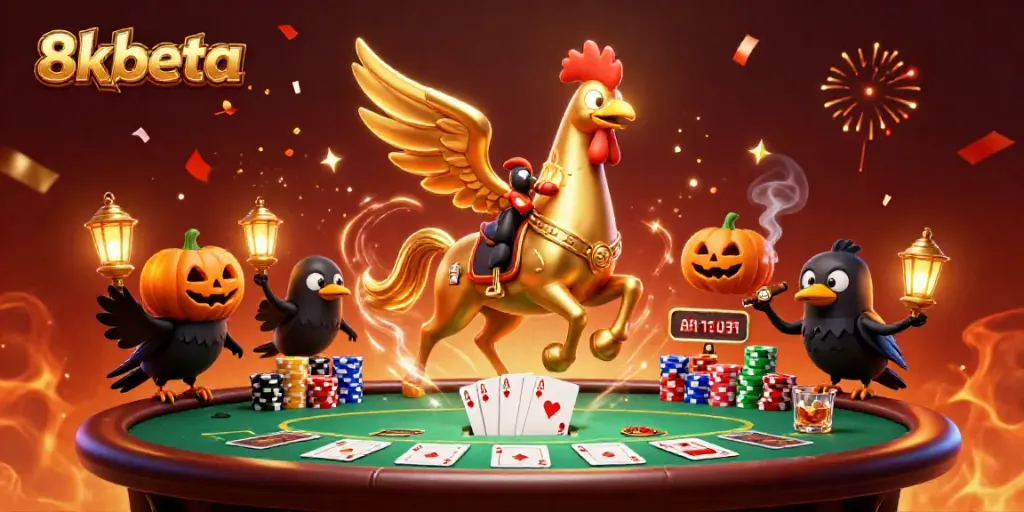 Experience vibrant gaming at 8xbeta with the golden rooster's midnight casino adventure.