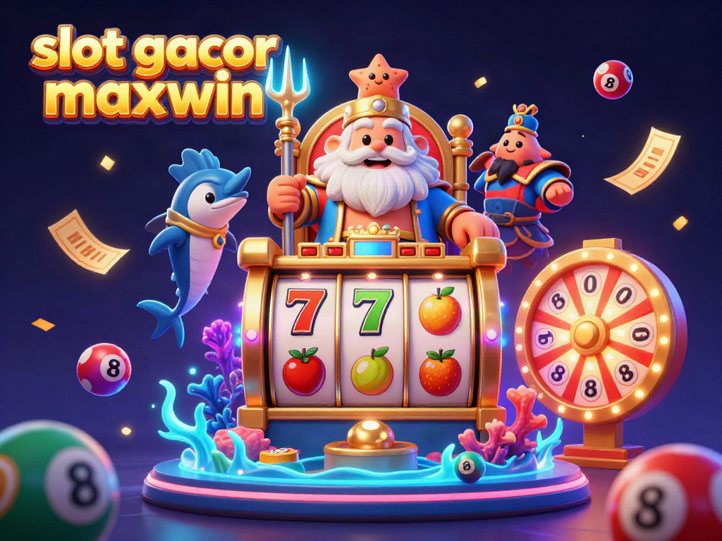 Experience the thrill of slot gacor maxwin with dynamic visuals of casino games and vibrant characters.
