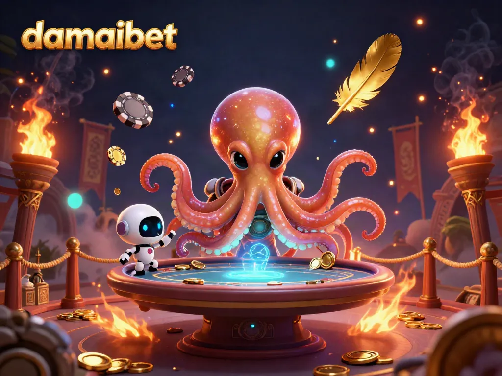 Mainkan slot gacor di damaibet sambil menyaksikan karakter kartun alien beraksi di meja poker holografik.