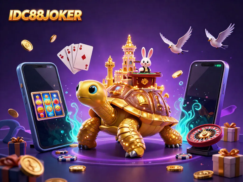 Experience winning moments on IDC88JOKER with dynamic casino characters and vibrant gaming elements.