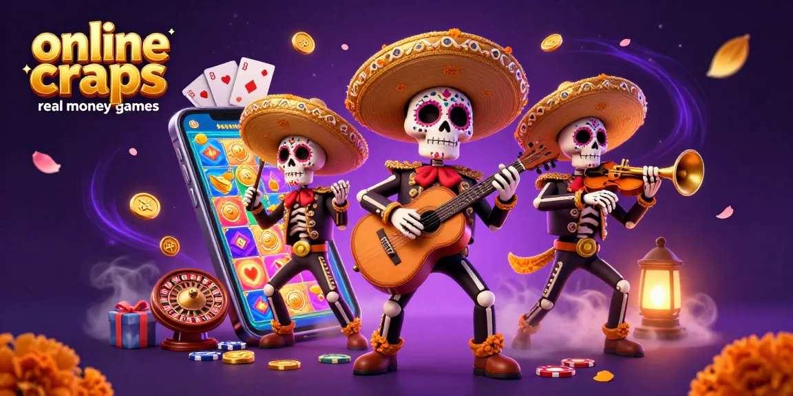 Engage in online craps real money games with vibrant mariachi characters and dynamic casino elements.