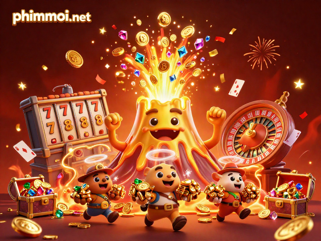 Experience thrilling moments at phimmoi/net with a vivid casino scene bursting with gold and excitement.